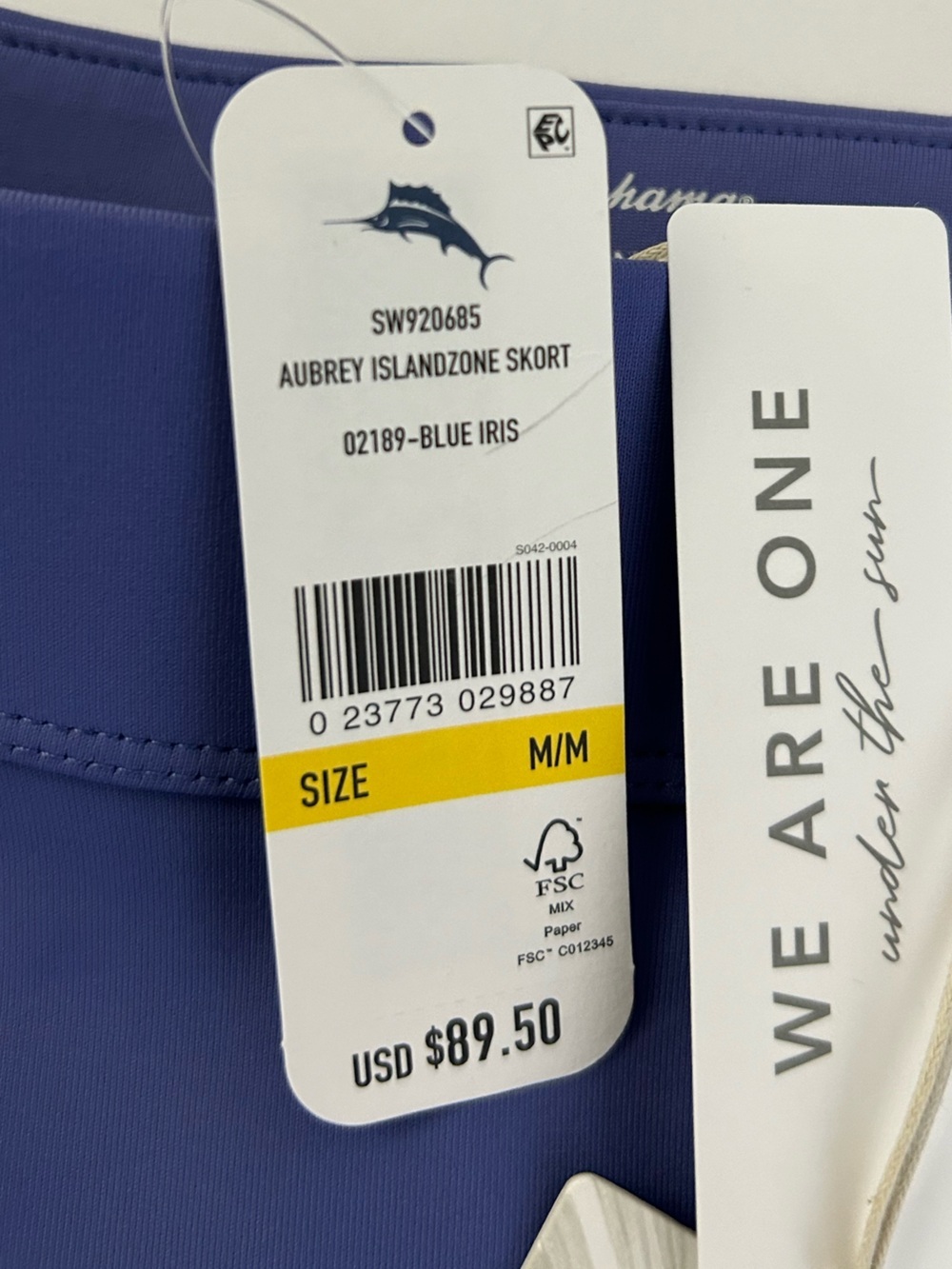 Tommy Bahama Aubrey IslandZone skort Athletic Skort in Blue Iris UPF 30 - Picture 10 of 13